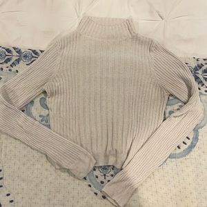 urban outfitters cozy white mock neck top